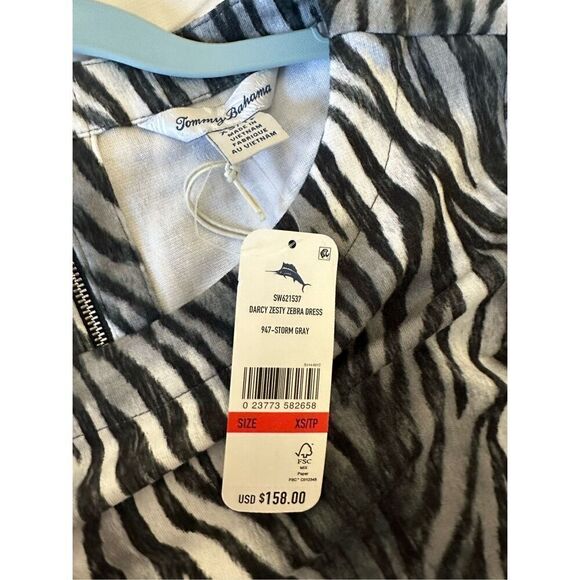 NWT  Tommy Bahama Dracy Zesty Zebra Dress Size XS - Picture 11 of 11